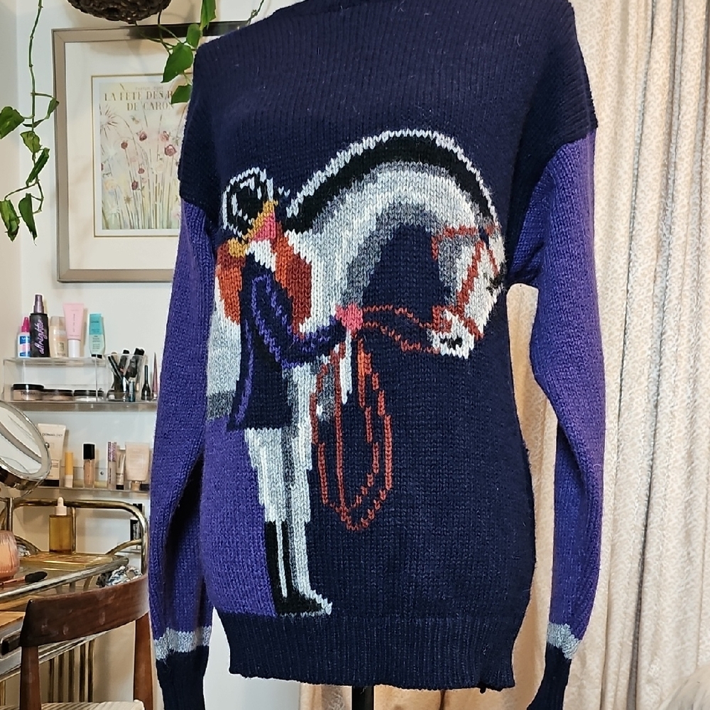 Vintage Wool Horse Riding Sweater